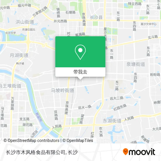 长沙市木风格食品有限公司地图
