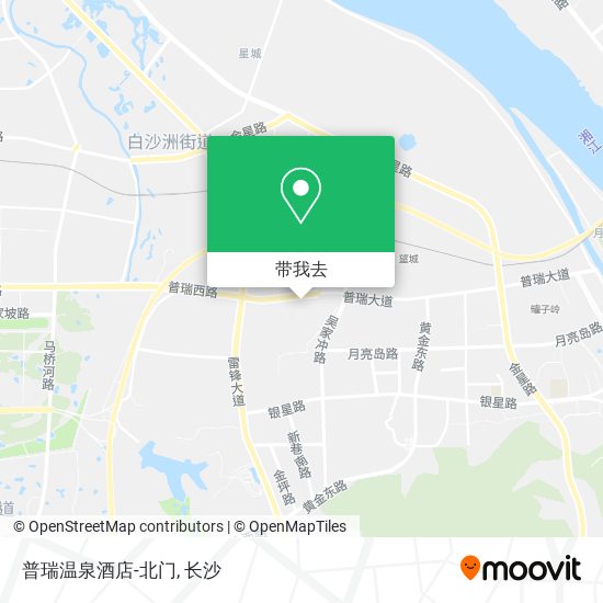普瑞温泉酒店-北门地图