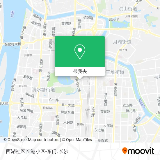 西湖社区长港小区-东门地图