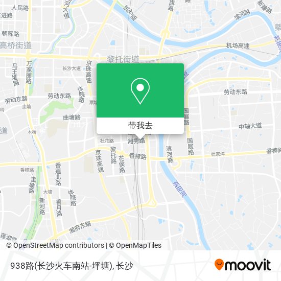 938路(长沙火车南站-坪塘)地图