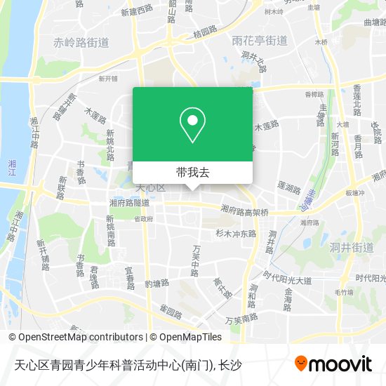 天心区青园青少年科普活动中心(南门)地图