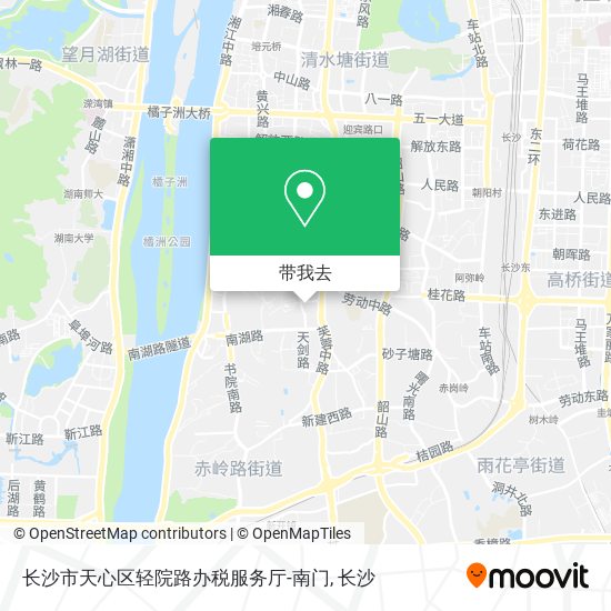 长沙市天心区轻院路办税服务厅-南门地图