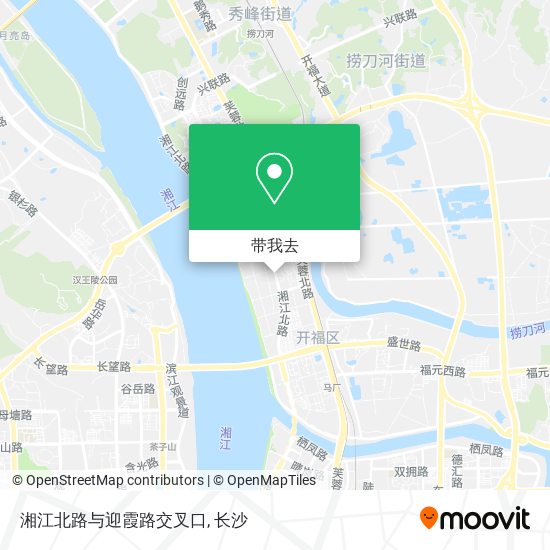湘江北路与迎霞路交叉口地图