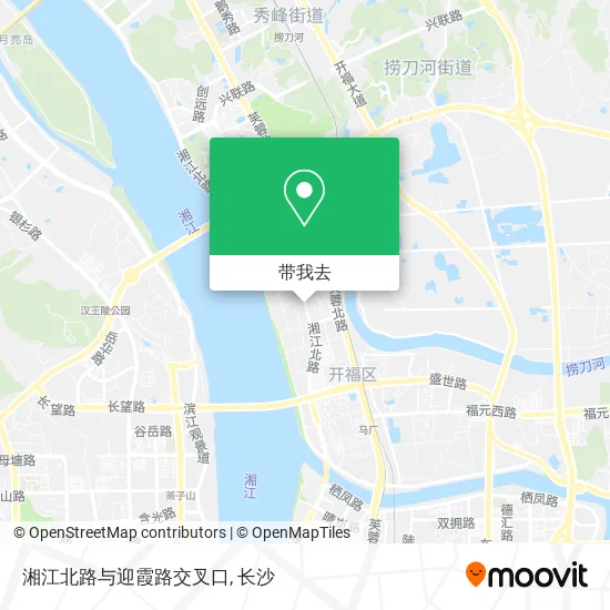 湘江北路与迎霞路交叉口地图