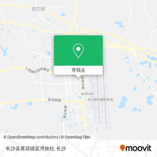 长沙县黄花镇蓝湾旅社地图