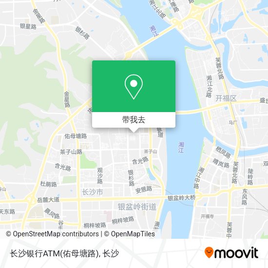 长沙银行ATM(佑母塘路)地图
