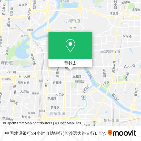 中国建设银行24小时自助银行(长沙远大路支行)地图