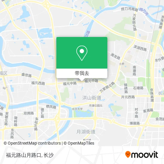 福元路山月路口地图