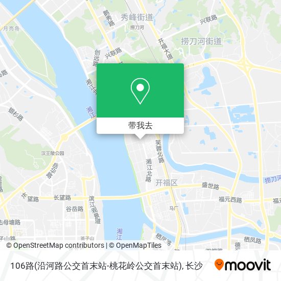 106路(沿河路公交首末站-桃花岭公交首末站)地图