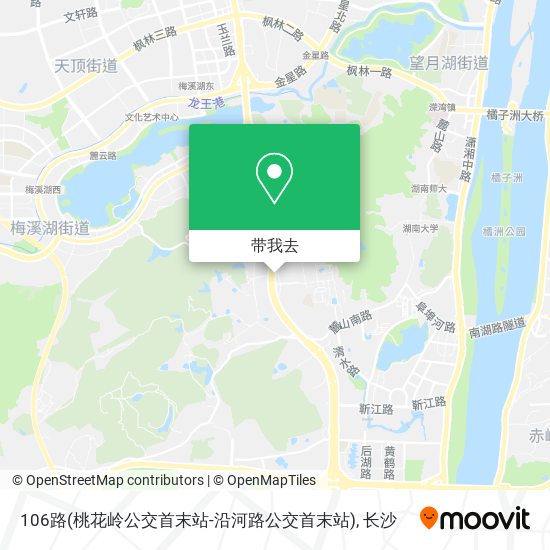 106路(桃花岭公交首末站-沿河路公交首末站)地图