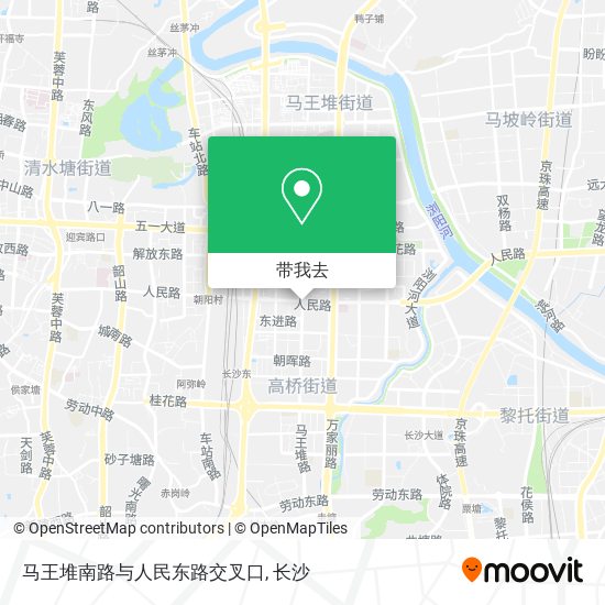 马王堆南路与人民东路交叉口地图