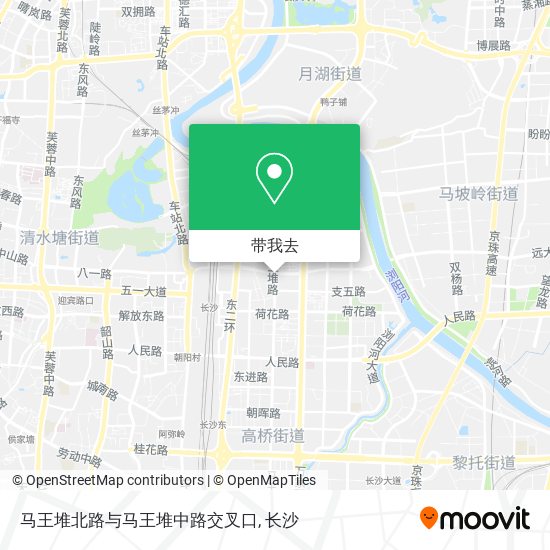 马王堆北路与马王堆中路交叉口地图