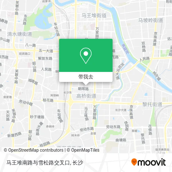 马王堆南路与雪松路交叉口地图