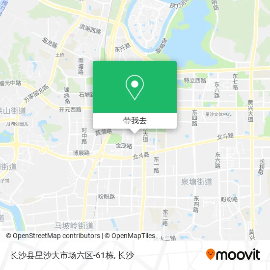 长沙县星沙大市场六区-61栋地图