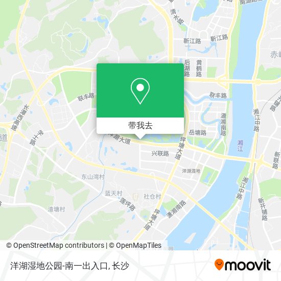 洋湖湿地公园-南一出入口地图