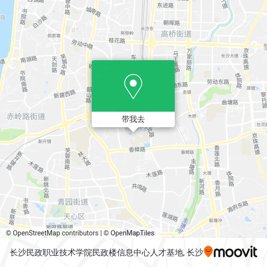 长沙民政职业技术学院民政楼信息中心人才基地地图