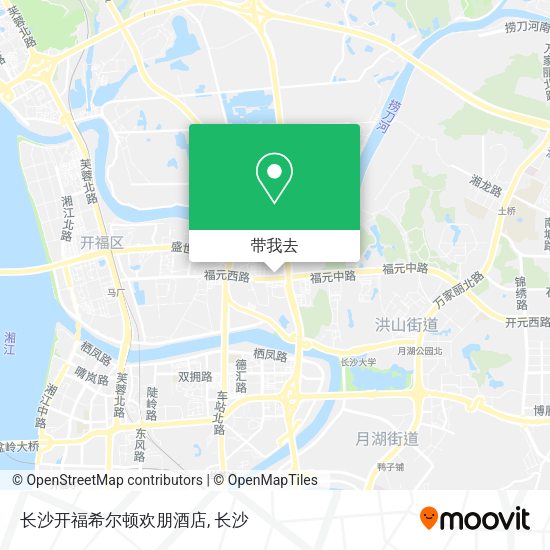 长沙开福希尔顿欢朋酒店地图