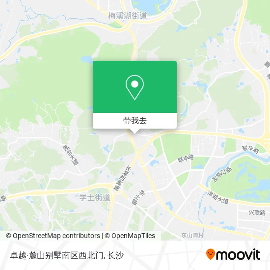 卓越·麓山别墅南区西北门地图