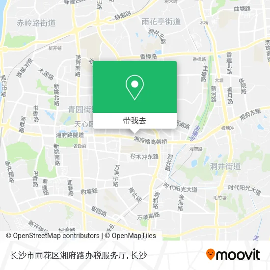 长沙市雨花区湘府路办税服务厅地图