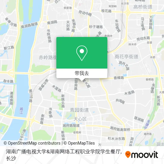 湖南广播电视大学&湖南网络工程职业学院学生餐厅地图