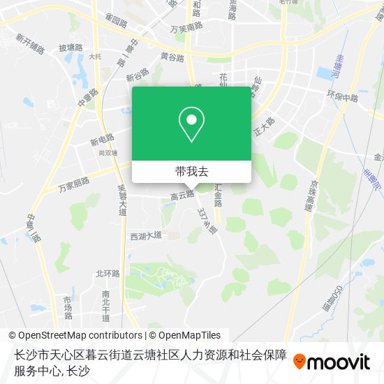 长沙市天心区暮云街道云塘社区人力资源和社会保障服务中心地图