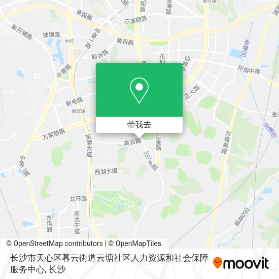 长沙市天心区暮云街道云塘社区人力资源和社会保障服务中心地图