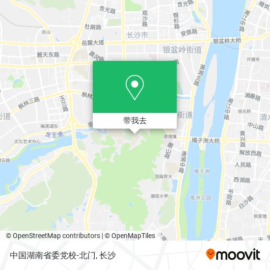 中国湖南省委党校-北门地图