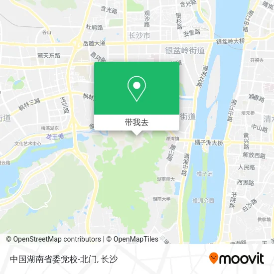 中国湖南省委党校-北门地图