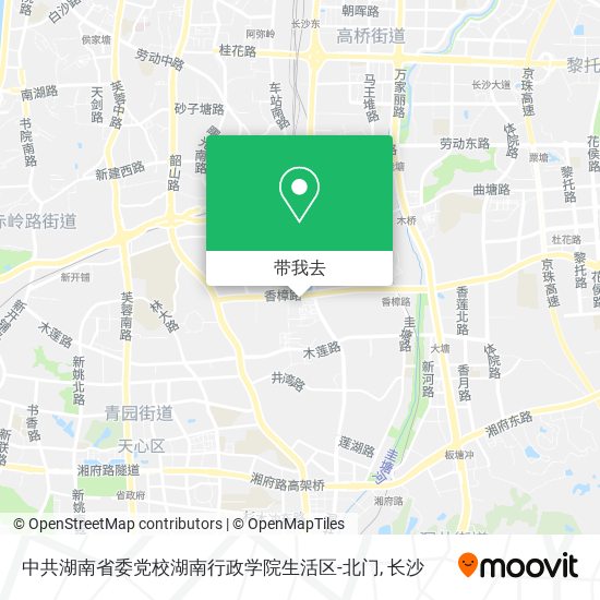 中共湖南省委党校湖南行政学院生活区-北门地图