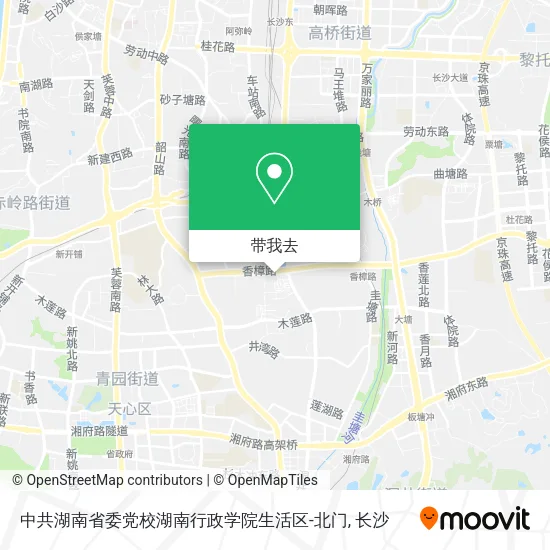 中共湖南省委党校湖南行政学院生活区-北门地图