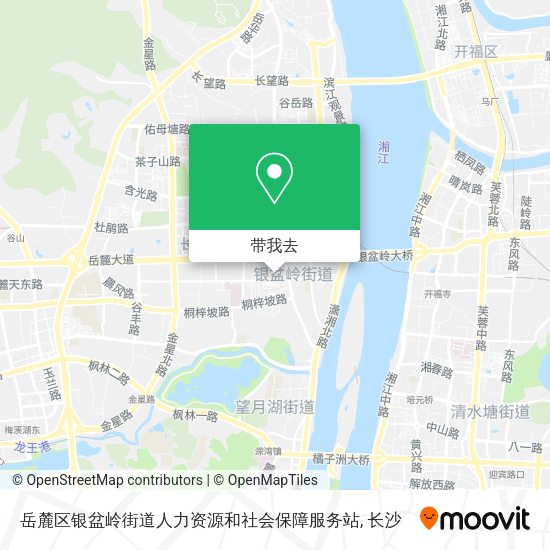 岳麓区银盆岭街道人力资源和社会保障服务站地图