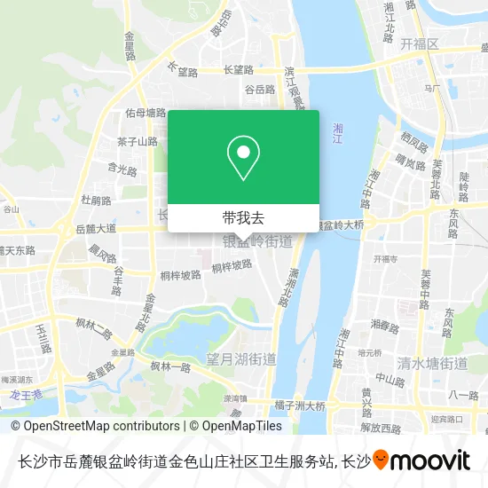 长沙市岳麓银盆岭街道金色山庄社区卫生服务站地图