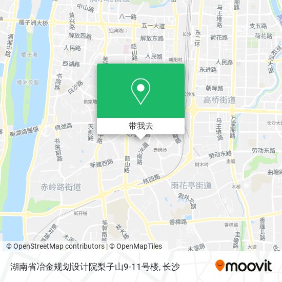 湖南省冶金规划设计院梨子山9-11号楼地图