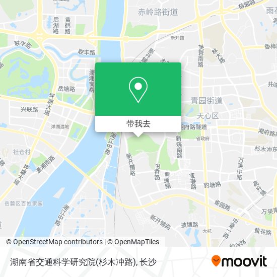 湖南省交通科学研究院(杉木冲路)地图