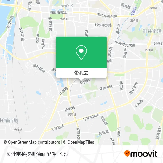 长沙南扬挖机油缸配件地图