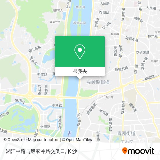 湘江中路与殷家冲路交叉口地图