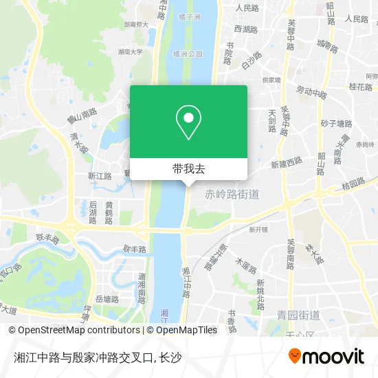 湘江中路与殷家冲路交叉口地图
