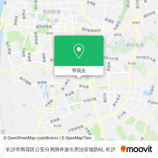 长沙市雨花区公安分局洞井派出所治安巡防站地图