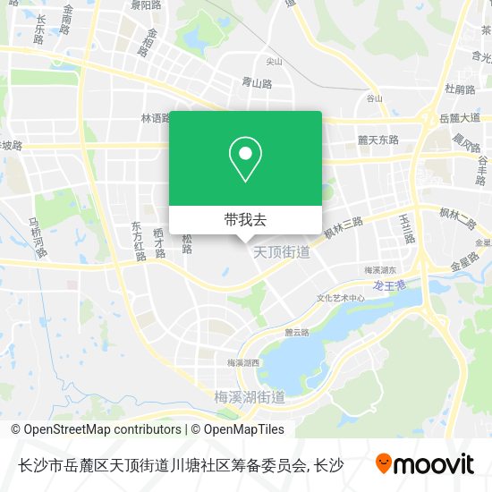 长沙市岳麓区天顶街道川塘社区筹备委员会地图