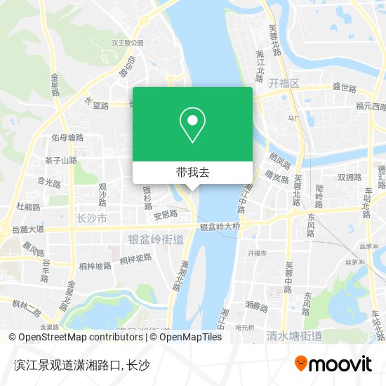 滨江景观道潇湘路口地图