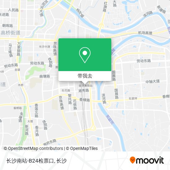 长沙南站-B24检票口地图