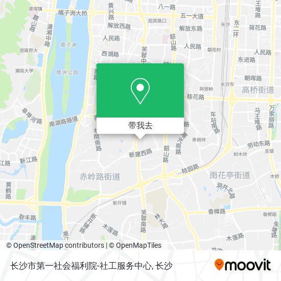 长沙市第一社会福利院-社工服务中心地图