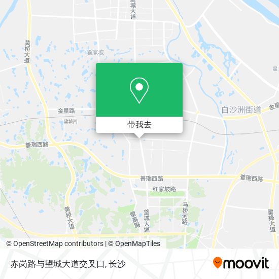 赤岗路与望城大道交叉口地图