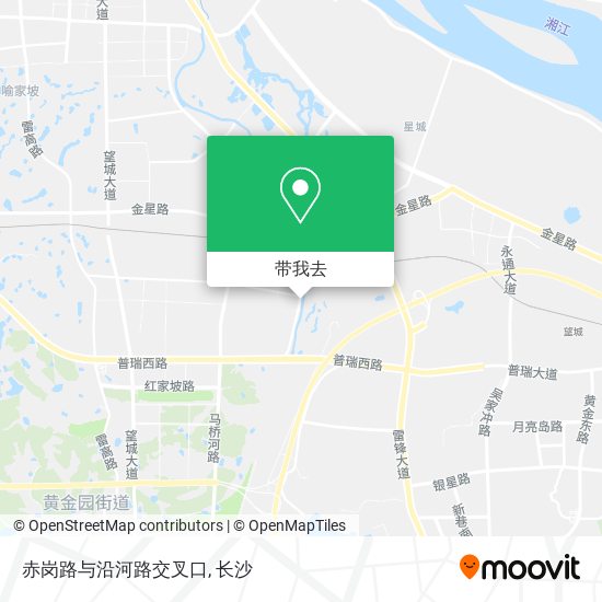 赤岗路与沿河路交叉口地图
