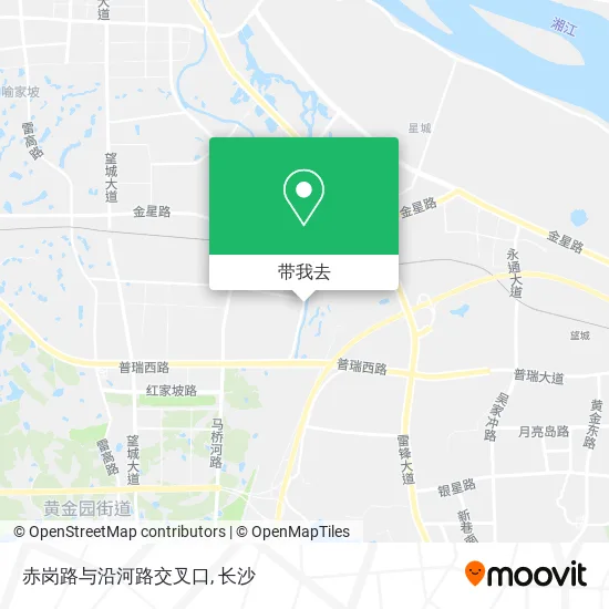 赤岗路与沿河路交叉口地图
