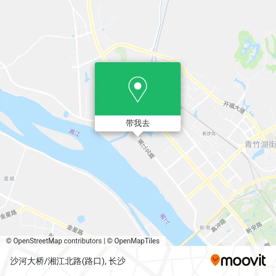 沙河大桥/湘江北路(路口)地图
