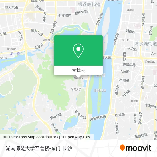 湖南师范大学至善楼-东门地图