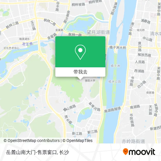 岳麓山南大门-售票窗口地图