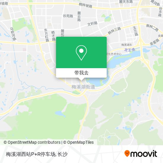 梅溪湖西站P+R停车场地图