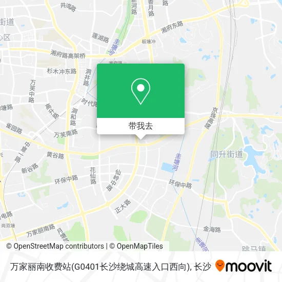 万家丽南收费站(G0401长沙绕城高速入口西向)地图